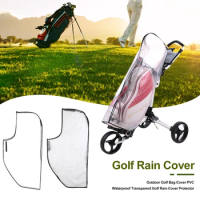 PVC Golf Bag Protector Dustproof Rain Hood for Golf Bags Push Carts Portable Golf Bag Hood Rain Shield Outdoor Sporting Supplies