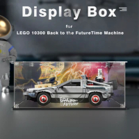Acrylic Display Box for Lego 10300 Back to the Future Time Machine Dustproof Clear Display Case Toys Organizer
