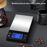 Kitchen Coffee Scale Portable High Accuracy 2Kg/0.1g LCD Display Pour-over Coffee Tea Electronic Digital Scale Baking Supplies