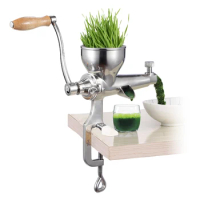Wheat Grass Juicer Stainless Steel Fruit Vegetable Lemon Juicing Machine Multifunctional Manual Auger Slow Juice Extractor