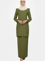Baju Kurung Moden Plain  + Korean Cotton - XS-2XL - 30 Warna- Muslim Fashion -ready to wear - premiu