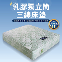 IDEA-天絲針織三線乳膠獨立筒床墊/5尺標準雙人