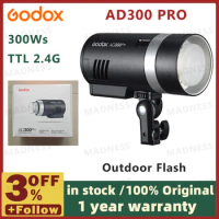 Godox AD300Pro 300w TTL 2.4G 1/8000 HSS Outdoor Flash Light 300Ws with Battery for Canon Nikon Sony Fuji Olympus Pentax