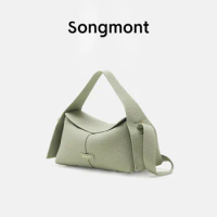 Songmont Hanging Ear Series Eaves Bag, Small Size Designer Leather Commute Handheld Crossbody Hobo Bag