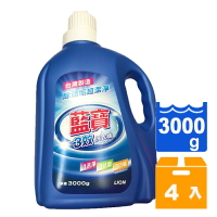藍寶3效洗衣精3000g(4入)/箱【康鄰超市】
