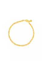 MJ Jewellery 375/9K Gold Wave Chain Anklet K001 (1.95MM)