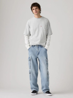กางเกงผู้ชาย Men's 578 Baggy Cargos  Light blue