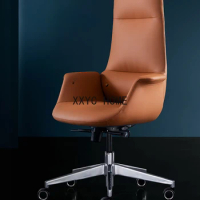 Leather Boss Office Chair Fashion Computer Chair Comfortable President Swivel Chair Leather Office
