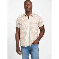 GUESS MEN เสื้อเชิ้ต รุ่น M5BH61W2150 - สีเบจ
