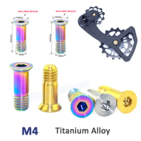 1pcs Titanium M5 X 14.2 15.5mm Bicycle Rear Derailleur Guide Wheel Fixed Screw MTB Road Bike Transmission Guide Sprocket Bolt