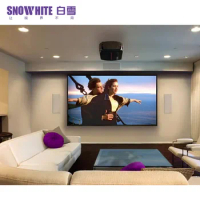 150 inch UST ALR PET Crystal Projection Screen With Aluminium Alloy Frame