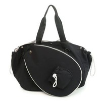 全城熱賣 - 大容量旅行包輕便輕運動健身包收納手提包運動健身包網球羽毛球包黑色