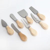 Mini Cheese Slicer Kitchen Gadgets Baking Tools Multifunctional Cheese Knife with Wooden Handle Butter Knife Cake Bread Knife