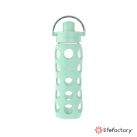 lifefactory掀蓋玻璃水瓶650ml(AFCN-650-MNT)薄荷綠色