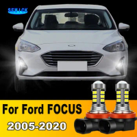 2Pcs LED Lamp Car Front Fog Light Accessories For Ford FOCUS 2005 2006 2007 2008 2009 2010 2011 2012 2013 2014 2015 2016-2020