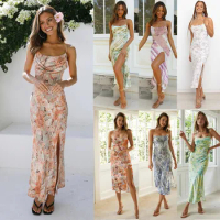 Bodycon Dress Summer 2023 Sexy Bodycon Print Long Women Dress