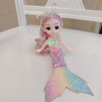 16厘米美人鱼公主巴巴洋娃娃套装玩偶女孩儿童玩具仿真精致礼盒 全館免運
