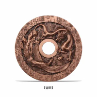 Original Samoa 2022 Dragon and Phoenix 50 Cents Pure Copper Commemorative Coin