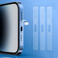 Integrated Phone Speaker Dustproof Net Sticker For Apple iPhone 12 13 Mini 14 Plus Pro Max Soft Charge Port Anti Dust Mesh 2023