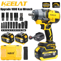 [spot Goods] KEELAT KID014S 1000N.M Heavy Duty Cordless Impact Wrench Brushless Motor Electric Wrenc