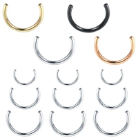 10pcs/lot Steel Horseshoe Piercing Bar Nose Earring Septum Cartilage Piercings Bar Replacement Accessories Body Jewelry 16G 14G