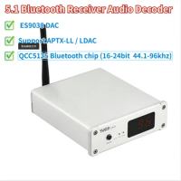 QCC5125 Bluetooth DAC Board APTX-LL LDAC dac HIFI Audio Sound Decoder 5.1 Bluetooth Receiver ES9038Q2M DAC COAX/OPT/DC12V input