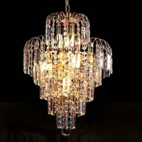 Luxury Royal Golden Crystal K9 Chandelier Pendant Lamp Crystal Golden Chandeliers Hall Living Room Lighting lustre de cristal