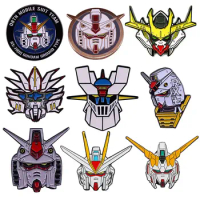 Mobile Suit Gundam Unicorn Enamel Pins Gundam RX-78 Metal Brooch Badge Fashion Jewellery Backpack Accessory Gifts