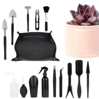 16pcs Indoor Plant Tools Succulent Tools Mini Garden Tool Set Transplanting Tools Set Succulent Care Kit Terrarium Tools #W0
