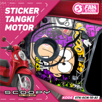 STIKER PELINDUNG TANGKI SCOOPY NEW KARAKTER KARTUN LUCU - STIKER TANGKI SCOOPY NEW ANTI GORES -  STI