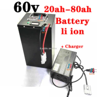 LL- 60V 20Ah 30Ah 40Ah 50Ah 60Ah 70Ah 80Ah Lithium Ion Battery Pack for 1kw 2kw 3kw 4kw 5kw +Charger