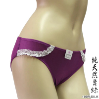 【賽凡絲】夢幻佳人純蠶絲內褲2件組(紫色)
