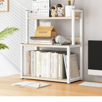 書架 書櫃 書桌 書架桌面收納置物架簡易桌上鐵藝架子學生小型辦公室書桌旁小書櫃