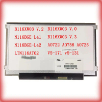 Paparan LCD, 11.6 inci, 40 pin, B116XW03 V.2, B116XW03 V.0, B116XW03 V.3, N116BGE-L41, N116BGE-L42,