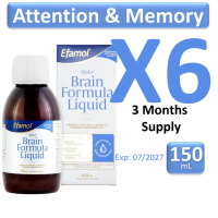 6 Bottles of Efamol Efalex Brain Formula liquid 150mL Exp 01/2028