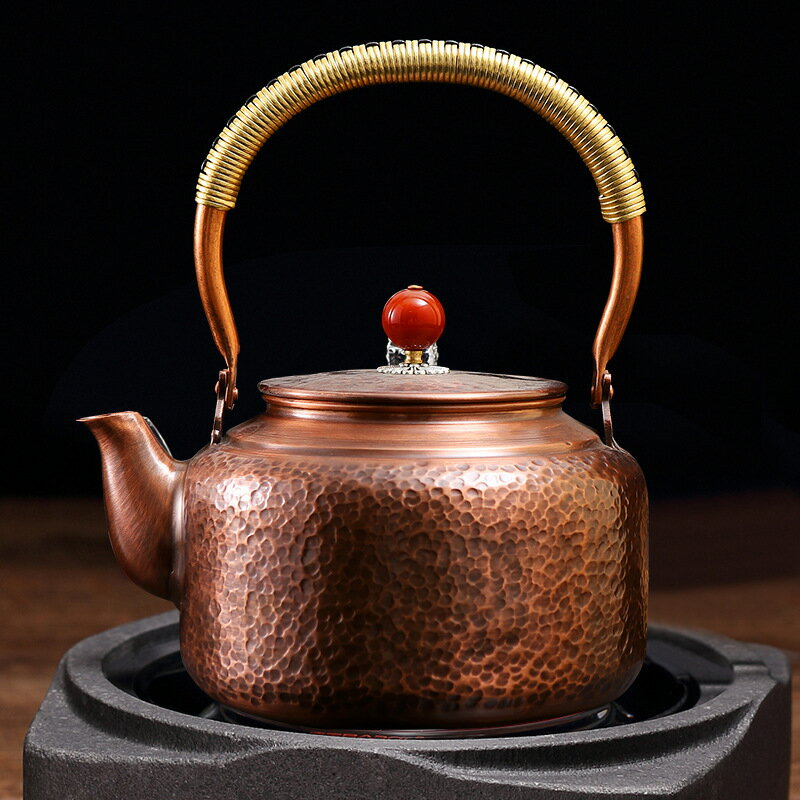 2000ML 手作り茶道具純紫銅製 銅の壺 老鉄瓶 やかん 紫銅壺 お茶