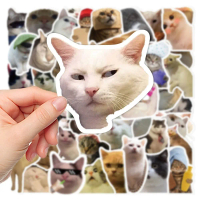 พร้อมส่งCUTE EMOJI KOL CAT UFO INS sticker สติกเกอร์ กันน้ำ รูปแบบที่แตกต่างกัน 50ชิ้น