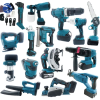 combo power tools 15 kits tools set electric hammer drill angle grinder brushless cordless drill power set 11PCS power tool sets