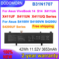 DODOMORN 100% New B31N1707 Battery For ASUS VivoBook S14 S410UQ S410UN S41OUN S4100V S4100VN S4200U X411UA X411UF X411UN X411UQ