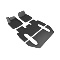 【3D】卡固立體汽車踏墊適用於Tesla Model X 2023-2024(6人座 第二排無後中扶手)