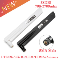 2Pcs Hot 2G 3G 4G LTE High Gain 38dBi Antenna Connector SMA Male for GSM/CDMA WiFi Router Modem 700-2700mhz Black White