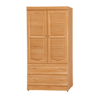 【本木】猿飛 赤陽色實木衣櫃(3x6尺)