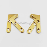 NEW 100PAIRS SOLID BRASS DOOR PIVOT HINGES INVISIBLE HIDDEN WOOD CASE GIFT BOX CABINET FURNITURE HINGES INSTALL UP AND DOWN