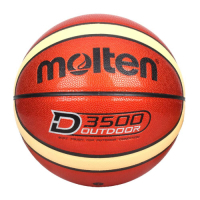 MOLTEN #7合成皮籃球-室內 室外 戶外 訓練 7號球 B7D3500 亮橘黃