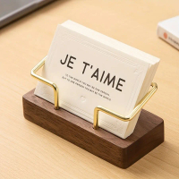 A Creative Solid Wood Card Holder Business Office Business Card Holder Business Card Box Card Storag