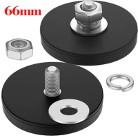 1/2Pcs 66 Strong Rubber Coated Magnet Neodymium Magnet Mount Base Suction Cup With M6 Threaded Stud Car Lighting Camera Support