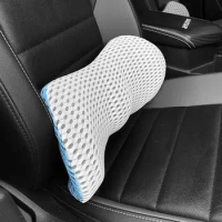Lumbar Support Pillow Ergonomic Memory Foam Breathable Mesh Pain Relief Pillow Office Chair Car Seat Recliner Bed Back Support