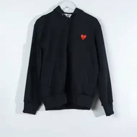 Jaket CDG PLAY RED HEART BLACK ZIP HOODIE 100% ORIGINAL Size M
