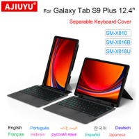 Detachable Keyboard Cover For Samsung Galaxy Tab S9 Plus 12.4" SM-X810 X816B X818U 2023 S9+ Tablet Case With S Pen Holder Funda