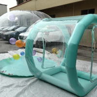 8FT Bubble House Inflatable Bubble Tent,PVC Bubble House with Blower Kids Party Clear Dome Balloon Garden Tent Pink/Purple/Blue